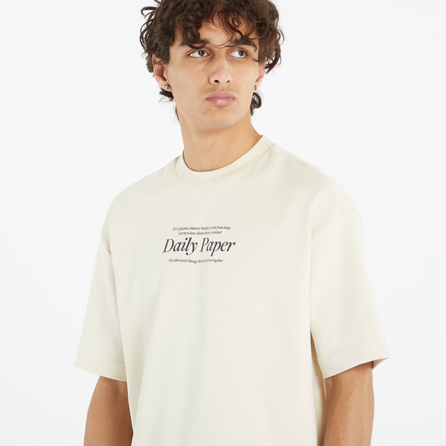 Тениска DAILY PAPER Rosie Short Sleeve T-Shirt Birch White Бяло | 2321126, 1