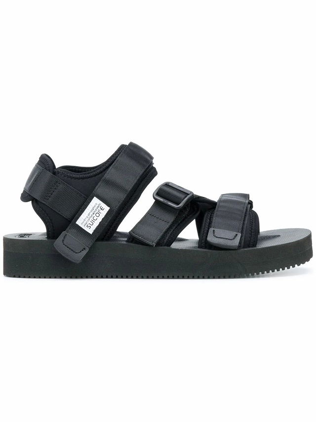 Black Polyester Sandals