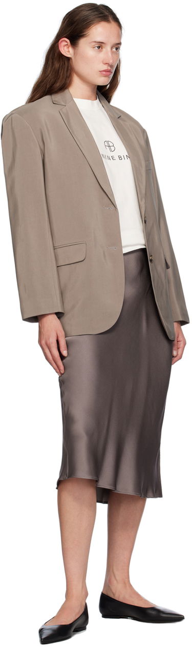 Яке Anine Bing Single-Breasted Blazer Бежово | A-01-2007-TPU23, 3