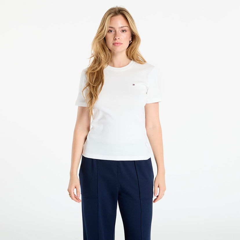 Тениска Tommy Hilfiger Tommy Hilfiger Slim Cody Short Sleeve T-Shirt Бяло | WW0WW40587 YBL