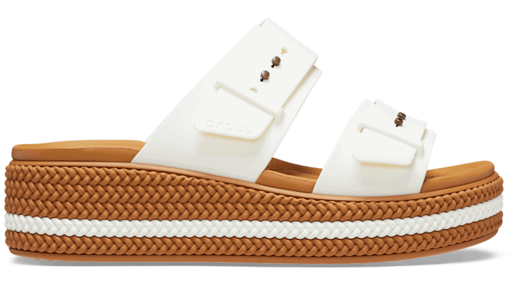 Кецове и обувки Crocs Brooklyn Woven Buckle Sandals Бяло | 209978-0WV, 0