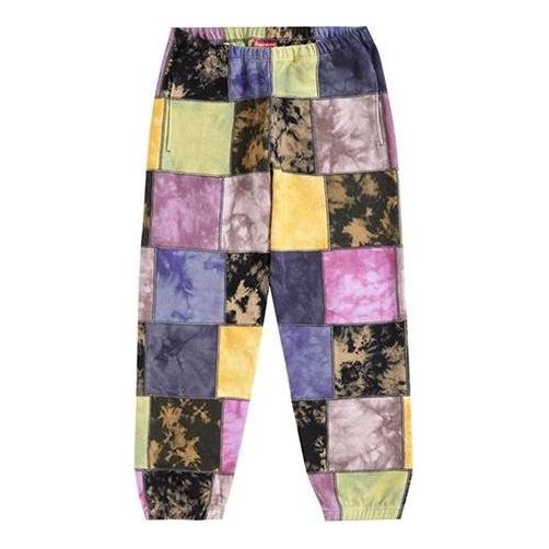 Спортни панталони Supreme Patchwork Tie Dye Sweatpants Лилаво | SUP-SS19-10179