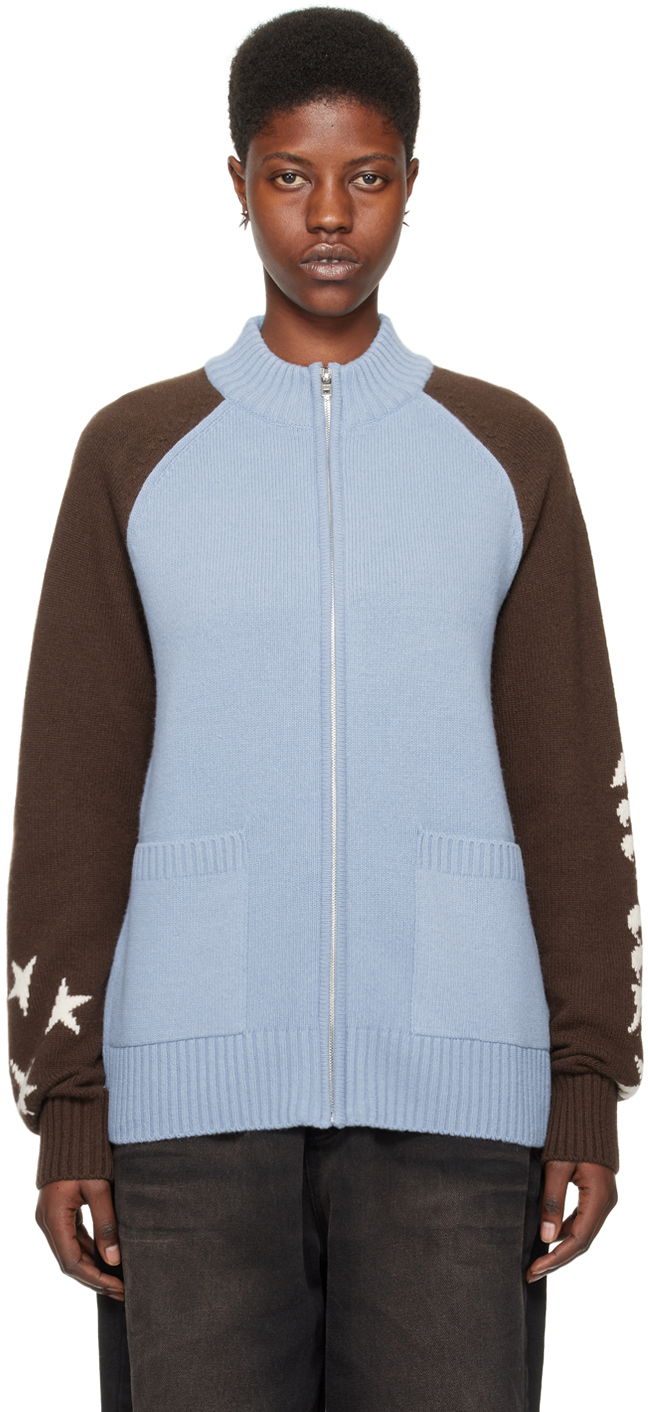 Пуловер We11done We11done Zip Cardigan Синьо | WD-KJ0-24-620-U-SK, 0