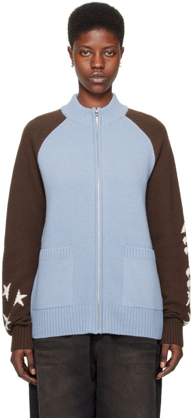 Пуловер We11done We11done Zip Cardigan Синьо | WD-KJ0-24-620-U-SK, 0