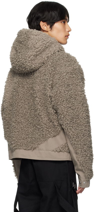 Яке HELIOT EMIL Heliot Emil Chiaroscuro Fleece Hooded Jacket Сиво | PREAW25_M_02_155_DST19, 2