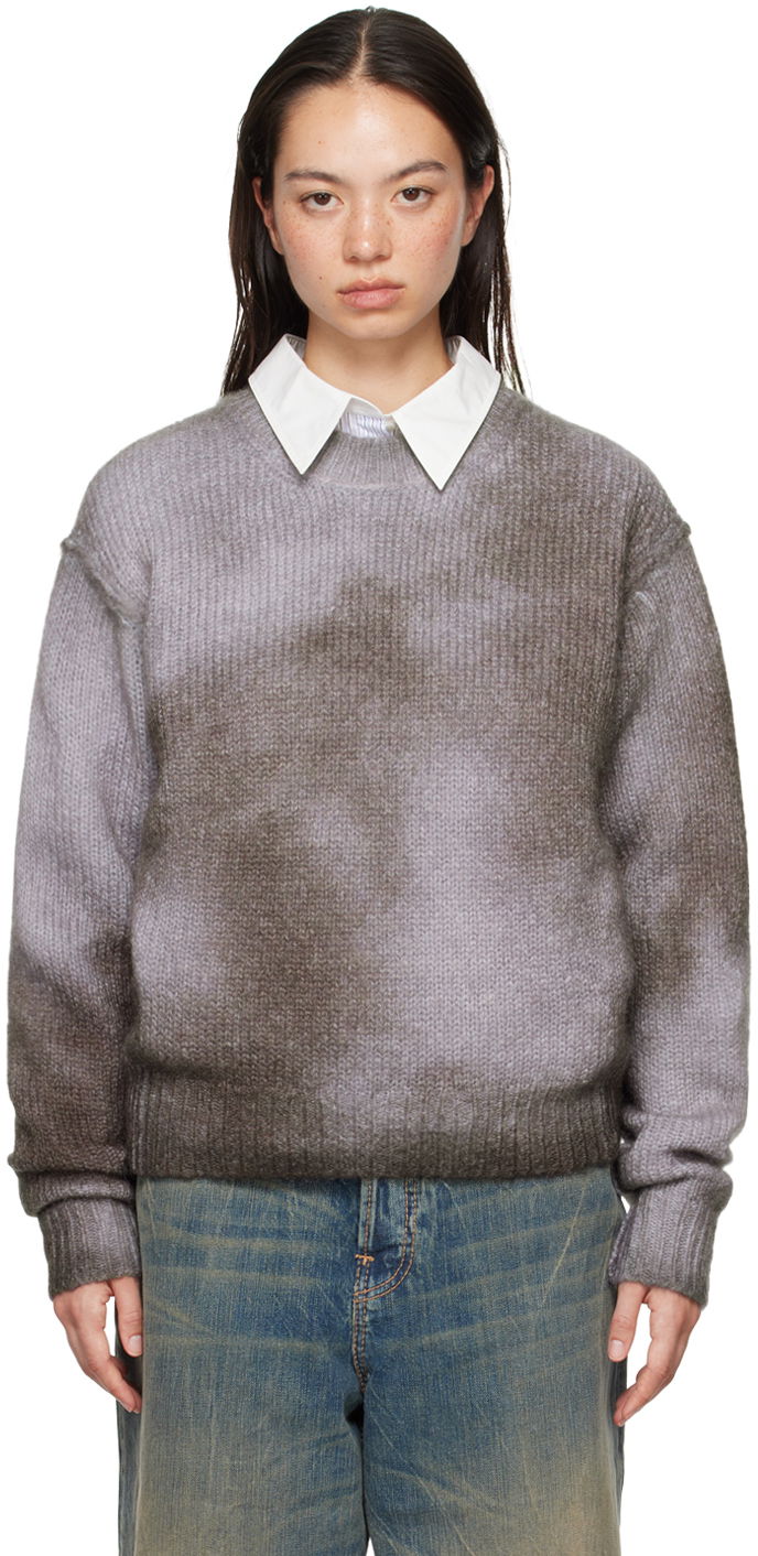 Пуловер Acne Studios Sprayed Crewneck Sweater Сиво | A60546-