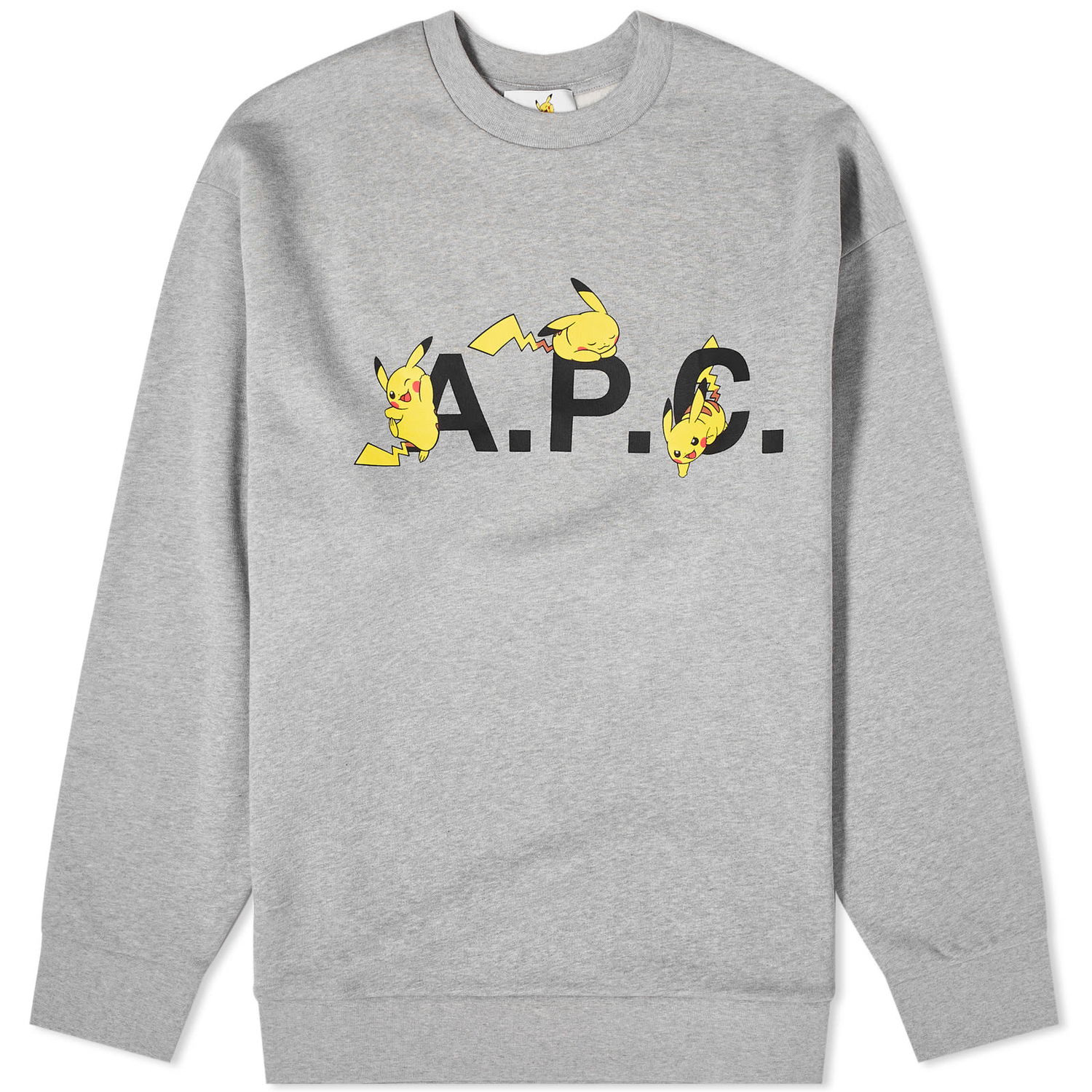 Пуловер A.P.C. Pokémon Pikachu x Crewneck Сиво | COGVF-H27863-PLB, 0