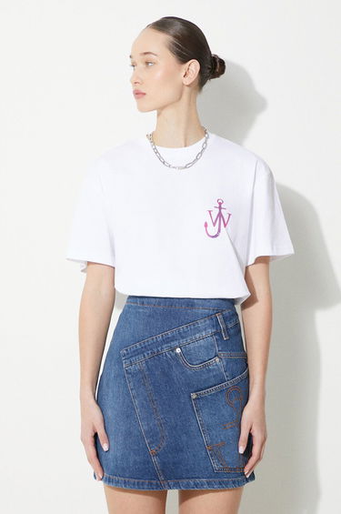 Тениска JW Anderson JW Anderson Naturally Sweet Anchor T-Shirt Бяло | JT0220.PG0980.001, 2