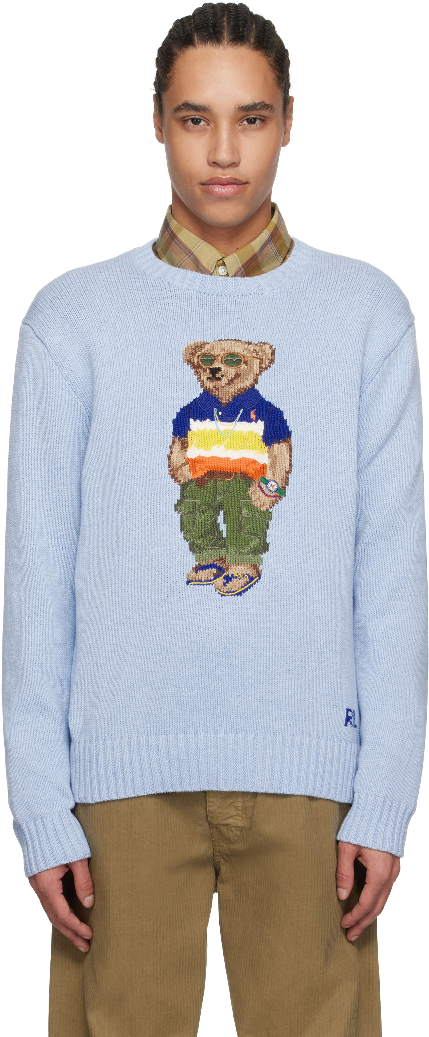 Пуловер Polo by Ralph Lauren Polo Ralph Lauren Bear Cotton Sweater Синьо | 710964799001, 0