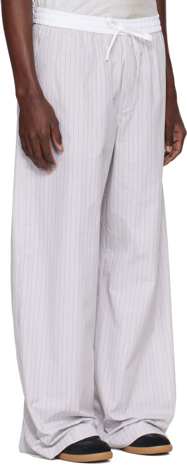 Панталони Acne Studios Acne Studios Striped Trousers Бяло | CK0128-, 1