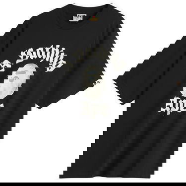 Тениска BAPE A Bathing Ape Gothic College T-Shirt Черно | 001TEL801330M-BLK, 0
