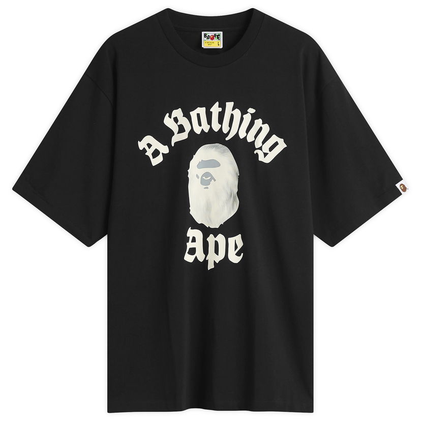 Тениска BAPE A Bathing Ape Gothic College T-Shirt Черно | 001TEL801330M-BLK