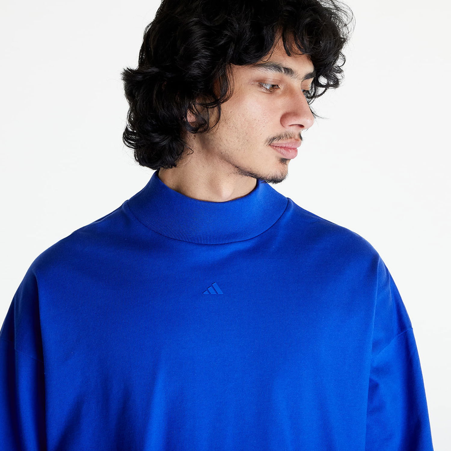 Суитчър adidas Performance adidas Basketball Long Sleeve Tee UNISEX Тъмно синьо | IX1969, 1