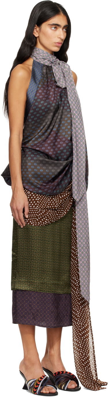 Потник Dries Van Noten Dries Van Noten Silk Halterneck Top Многоцветен | 252-010791-2127, 1