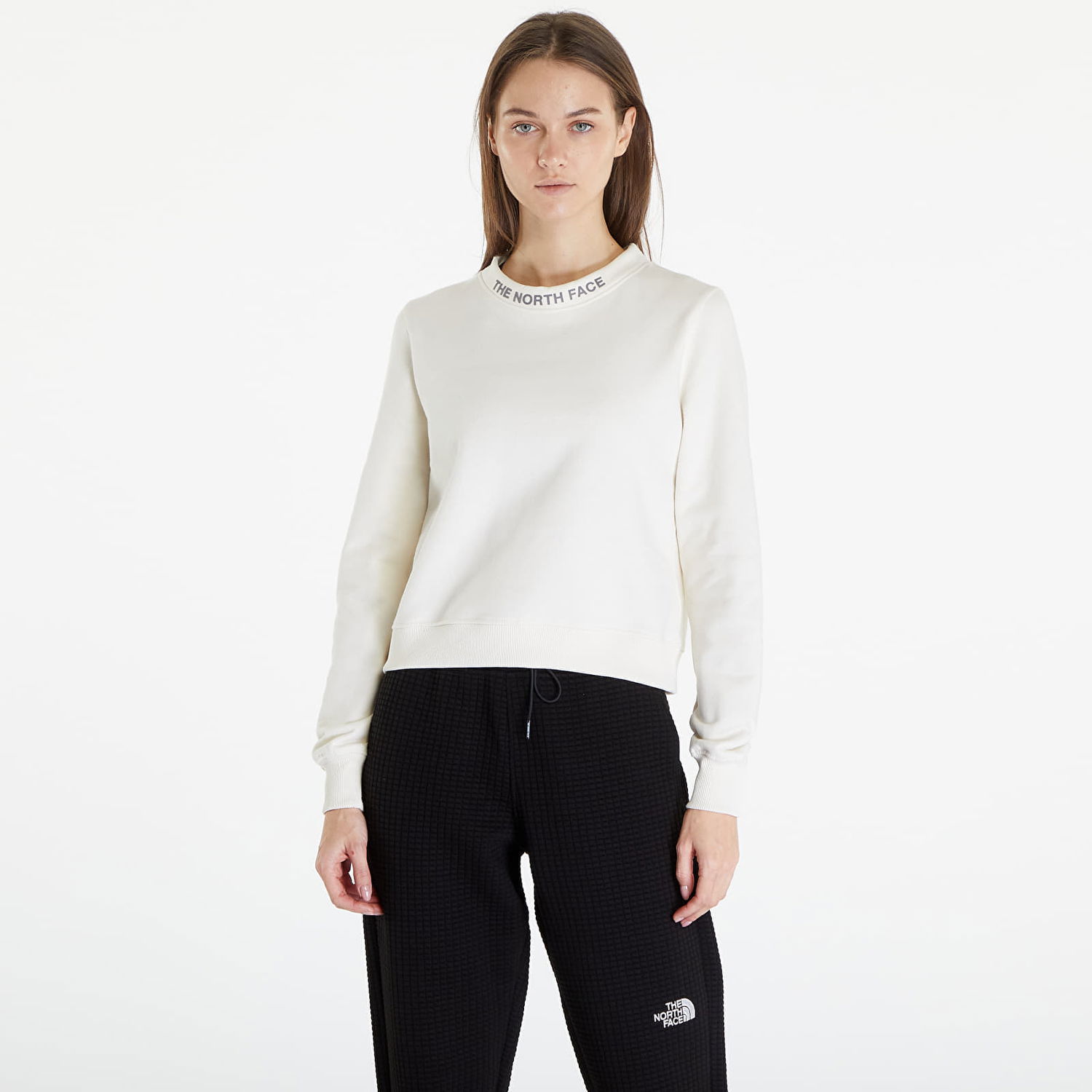 Суитчър The North Face Zumu Crewneck Sweatshirt White Dune Бяло | NF0A87DHQLI1, 0