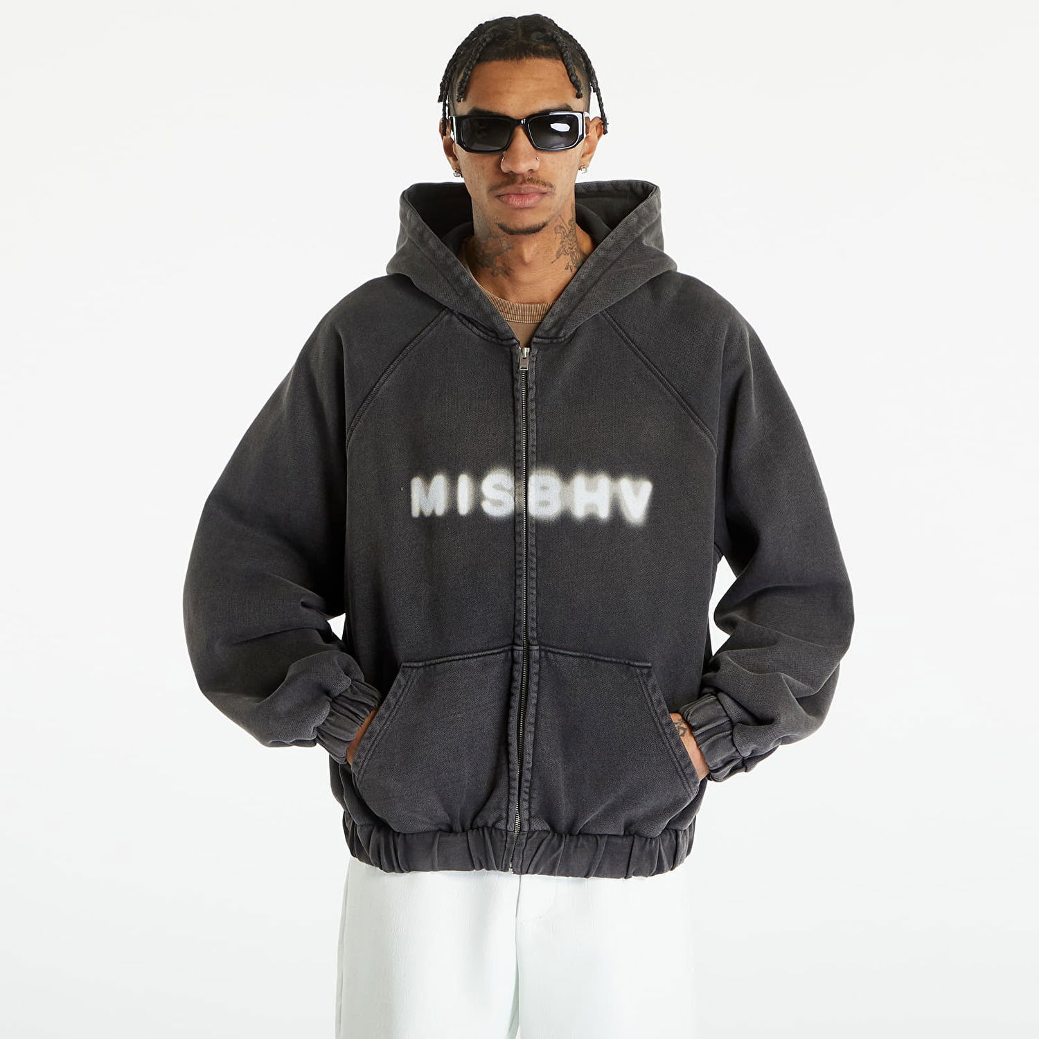 Суитчър MISBHV Community Zipped Hoodie Сиво | 230M223, 0