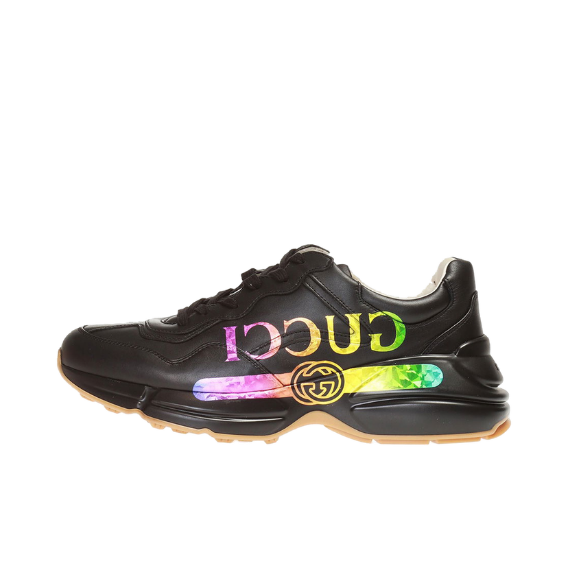 Кецове и обувки Gucci Rhyton 'Iridescent Logo' Черно | 552851-DRW00-1000