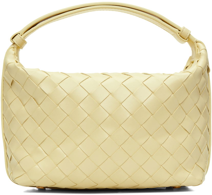 Дамска чанта Bottega Veneta Mini Woven Leather Shoulder Bag Жълто | 754443 V3IV1