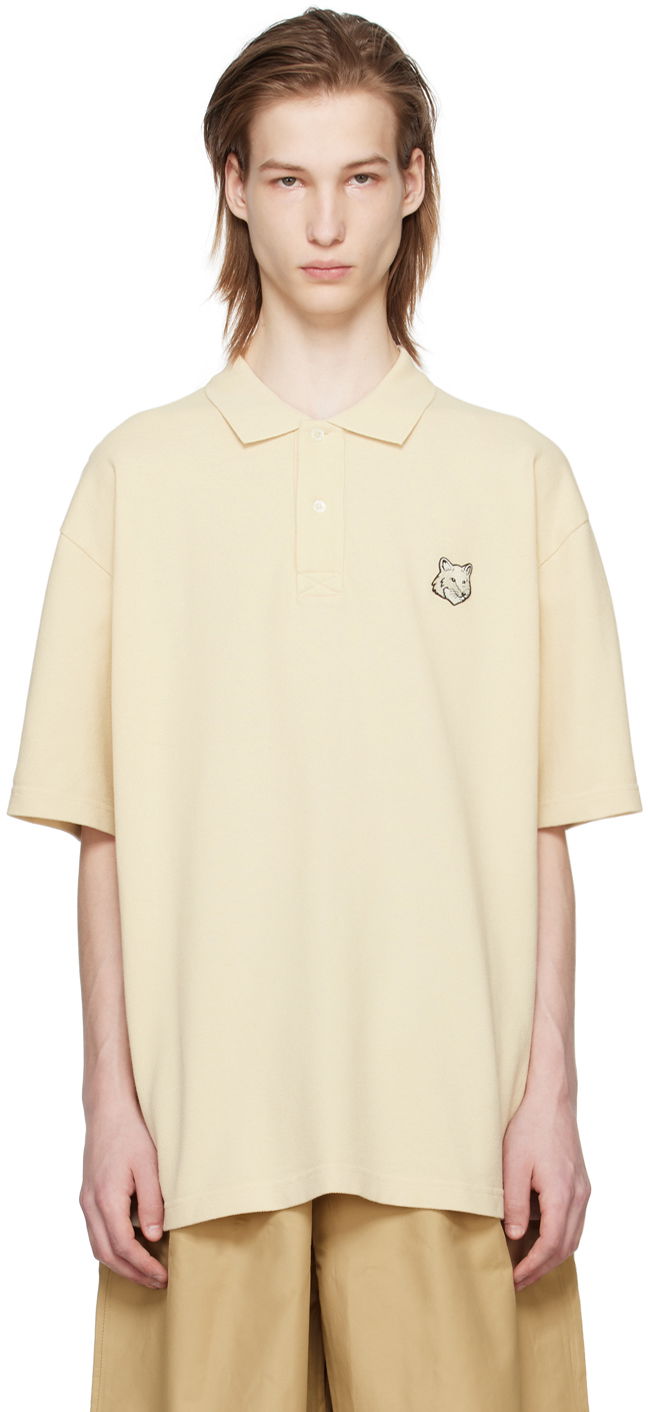 Поло тениска MAISON KITSUNÉ Maison Kitsuné Bold Fox Head Polo Жълто | MM00202KJ7010P205, 0