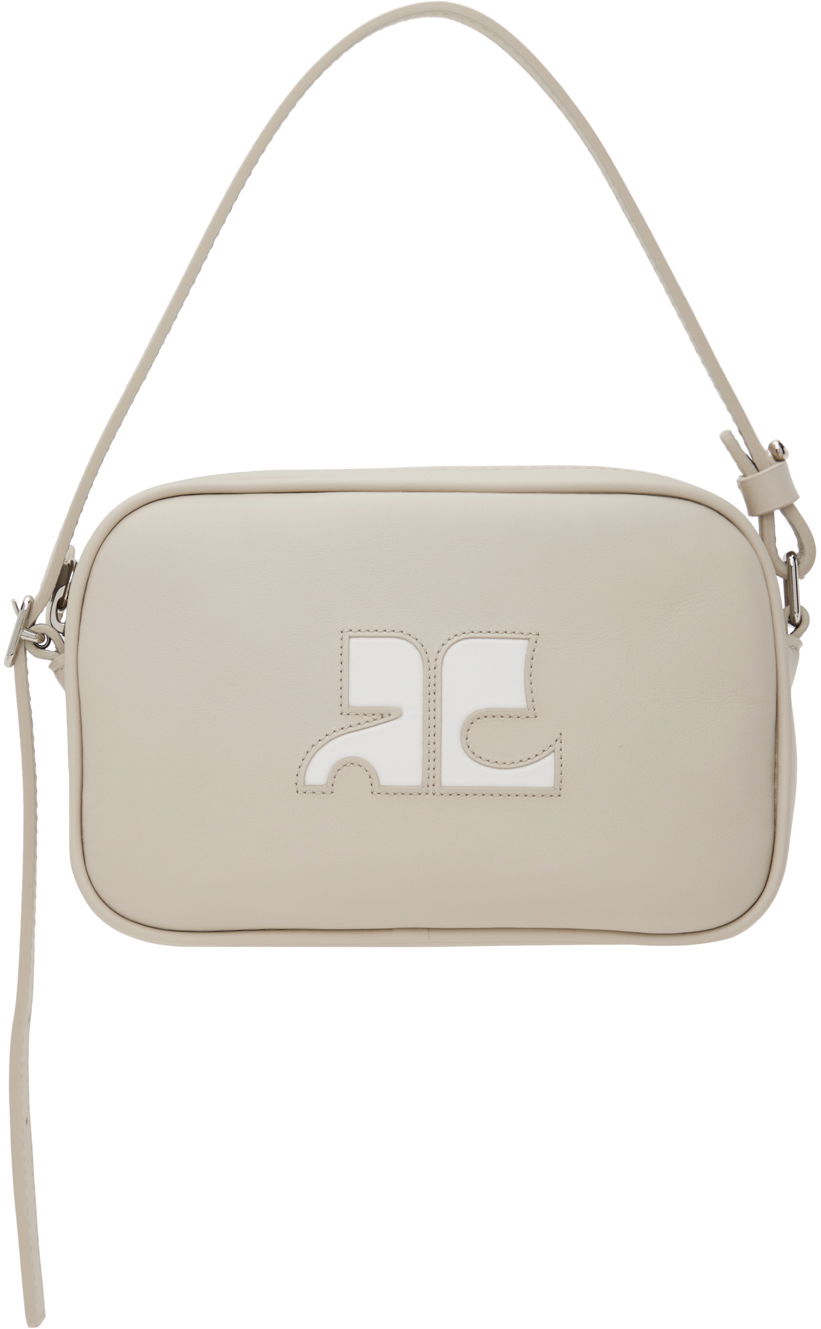 Чанта през рамо Courrèges Slim Leather Camera Bag Бежово | 124GSA092CR0027, 0
