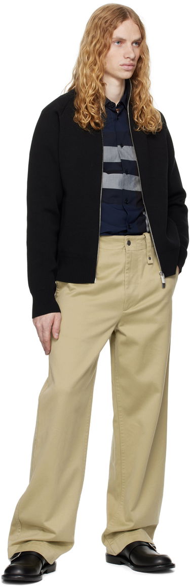 Пуловер Burberry Burberry Wool Blend Track Jacket Черно | 8098865, 3