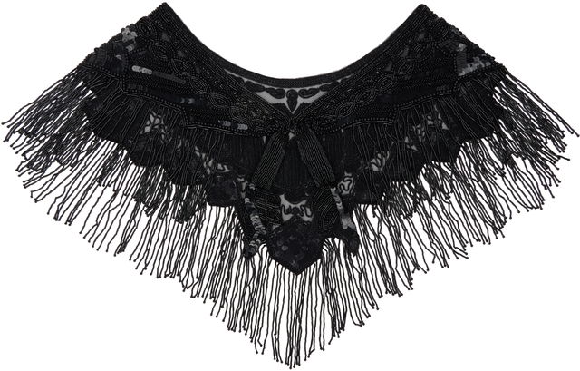 Beaded Fringe Collar Necklace