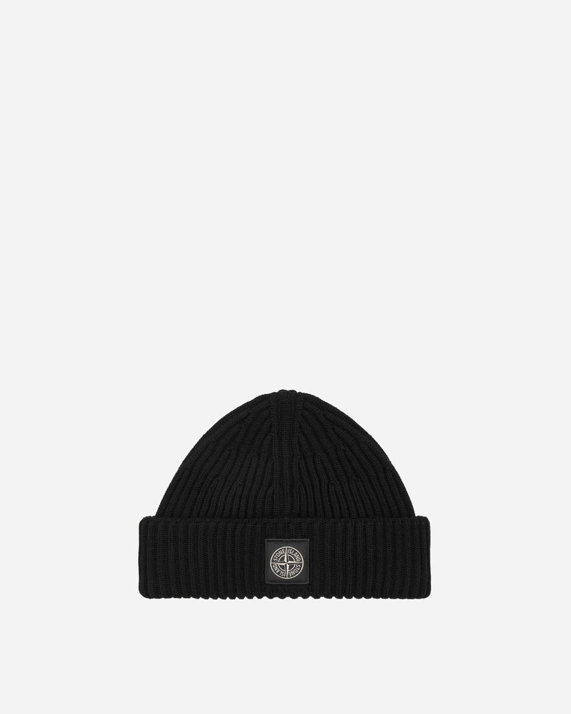 Шапка Stone Island Wool Beanie Black Черно | 8115N22C3 A0029