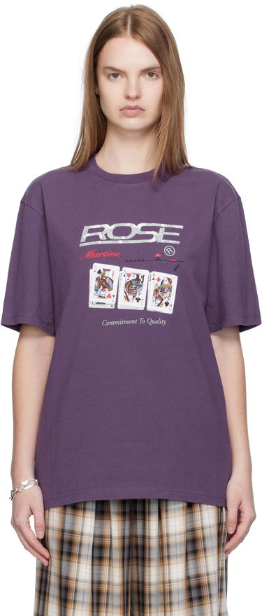Тениска Martine Rose Martine Rose Classic Playing Cards Graphic Tee Лилаво | 603JE01605FA, 0