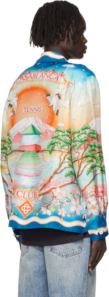 Риза Casablanca Casablanca 'Tennis Club' Silk Print Long Sleeve Shirt Многоцветен | U-MPF25-SH-006-01, 2