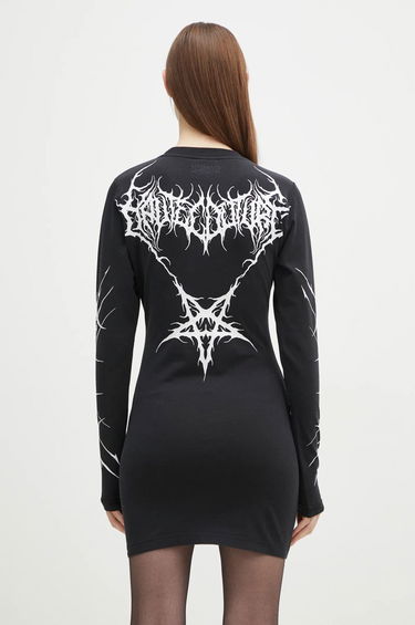 Pокля VETEMENTS VETEMENTS Death Metal Longsleeve Mini Dress Черно | WA66DR630BW, 2