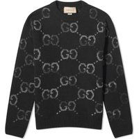 Пуловер Gucci Jumbo GG Jacquard Crewneck Черно | 770509-XKDSJ-1152, 1
