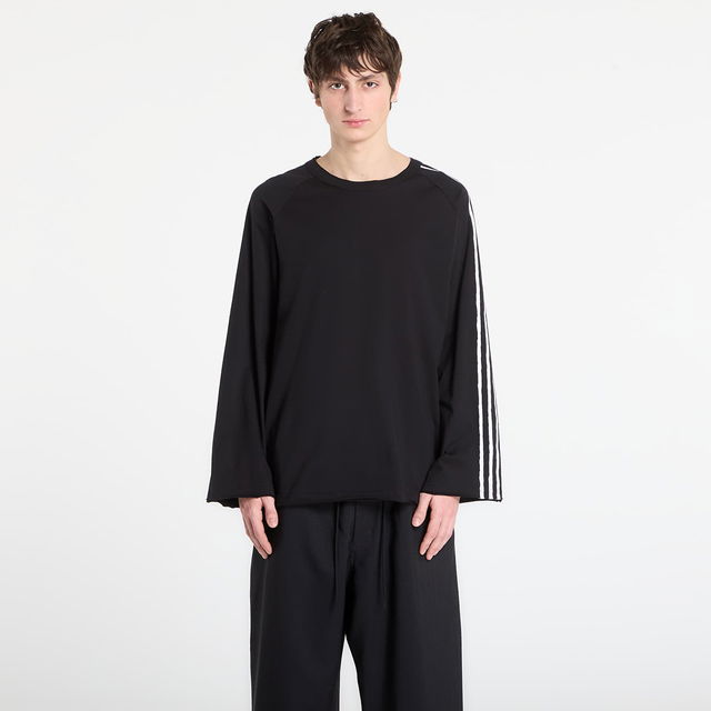 Y-3 Raw Edge 3 Stripes Long Sleeve T-Shirt