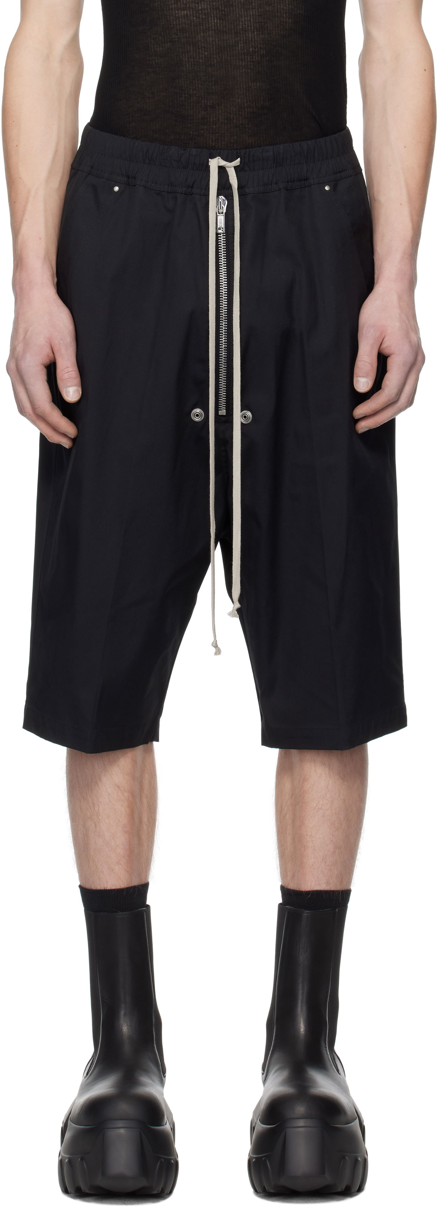 Къси панталони Rick Owens Rick Owens Hollywood Bela Pods Shorts Черно | RU01E5349 TE, 0