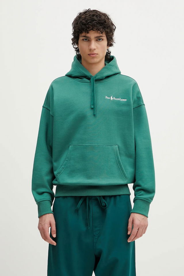Polo Ralph Lauren Plain Long Sleeve Hooded Sweatshirt