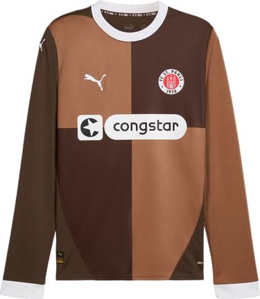 Фланелка Puma FCSP Home Jersey LS 2024/25 by Puma Кафяво | 778639-01, 0