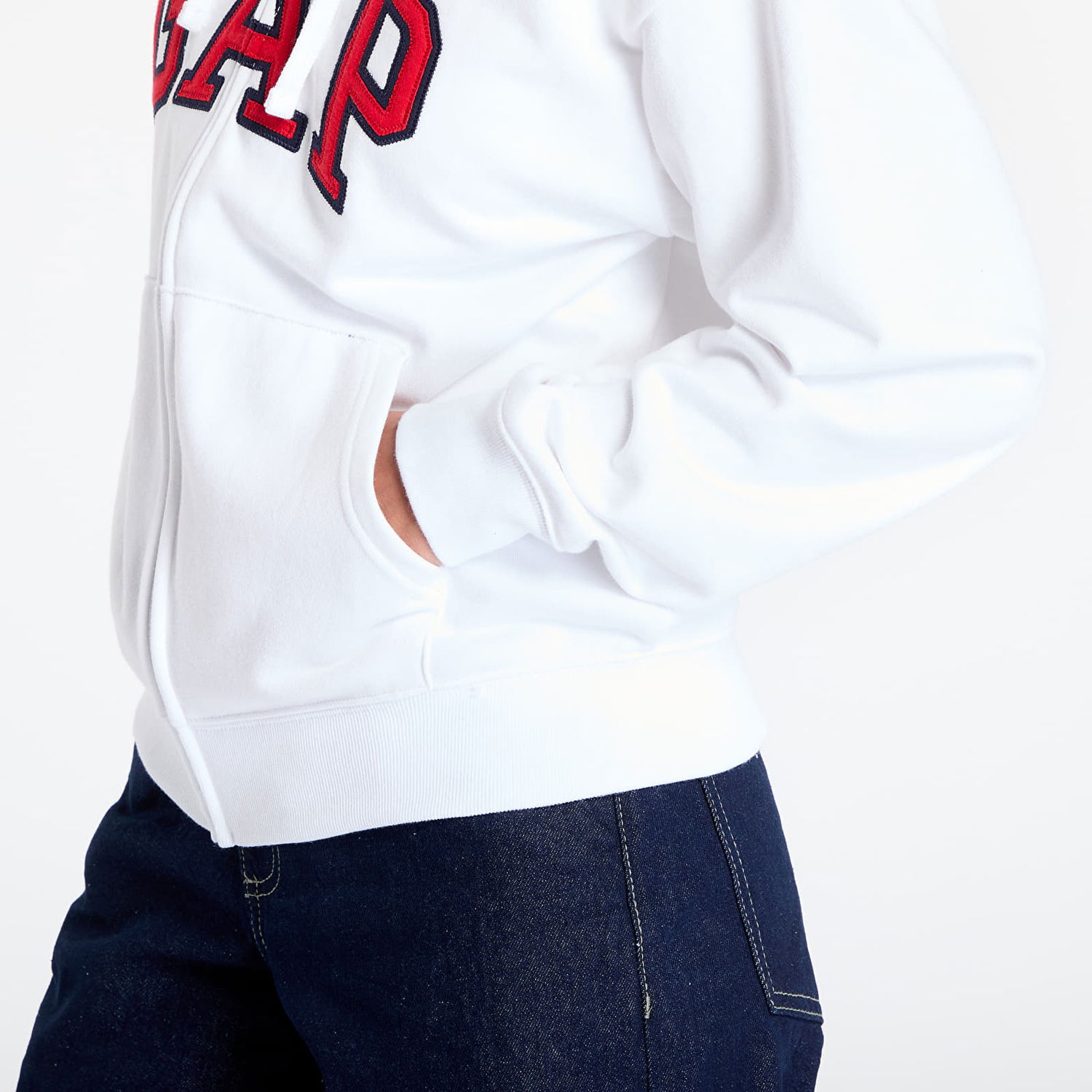 Суитчър GAP Logo Hoodie Бяло | 727433-02, 1