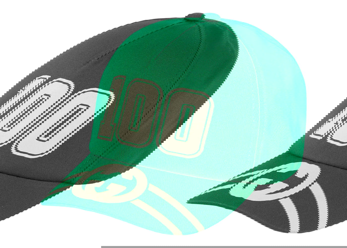 Шапка с козирка Gucci 100 Baseball Velcro Strap Cap Green/White Зелено | 673081 4HAKR-3666, 0