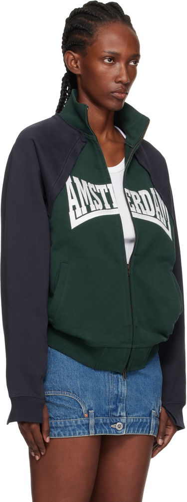 Суитчър VETEMENTS Vetements 'Amsterdam' Patched Zip-Up Sweatshirt Тъмно синьо | UH76ZU760EN, 1