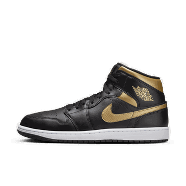 Кецове и обувки Jordan Air Jordan 1 Mid Black Metallic Gold Черно | DQ8426-071, 3
