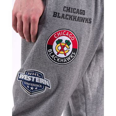 Спортни панталони Mitchell & Ness NHL M&N CITY COLLECTION FLEECE PANT BLACKHAWKS Сиво | PSWP4988-CBHYYPPPGYHT, 1