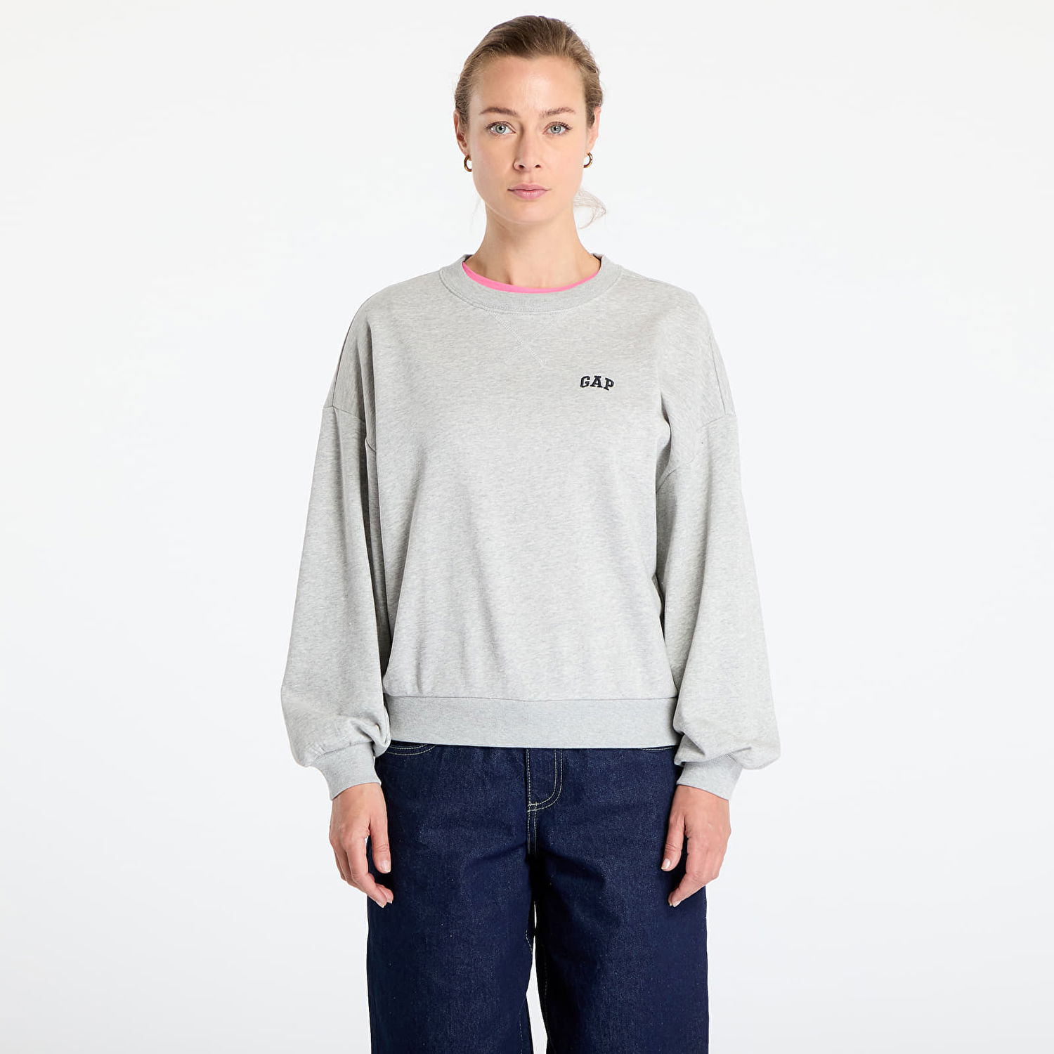 Суитчър GAP Oversized Logo Sweatshirt Сиво | 476351-02, 0