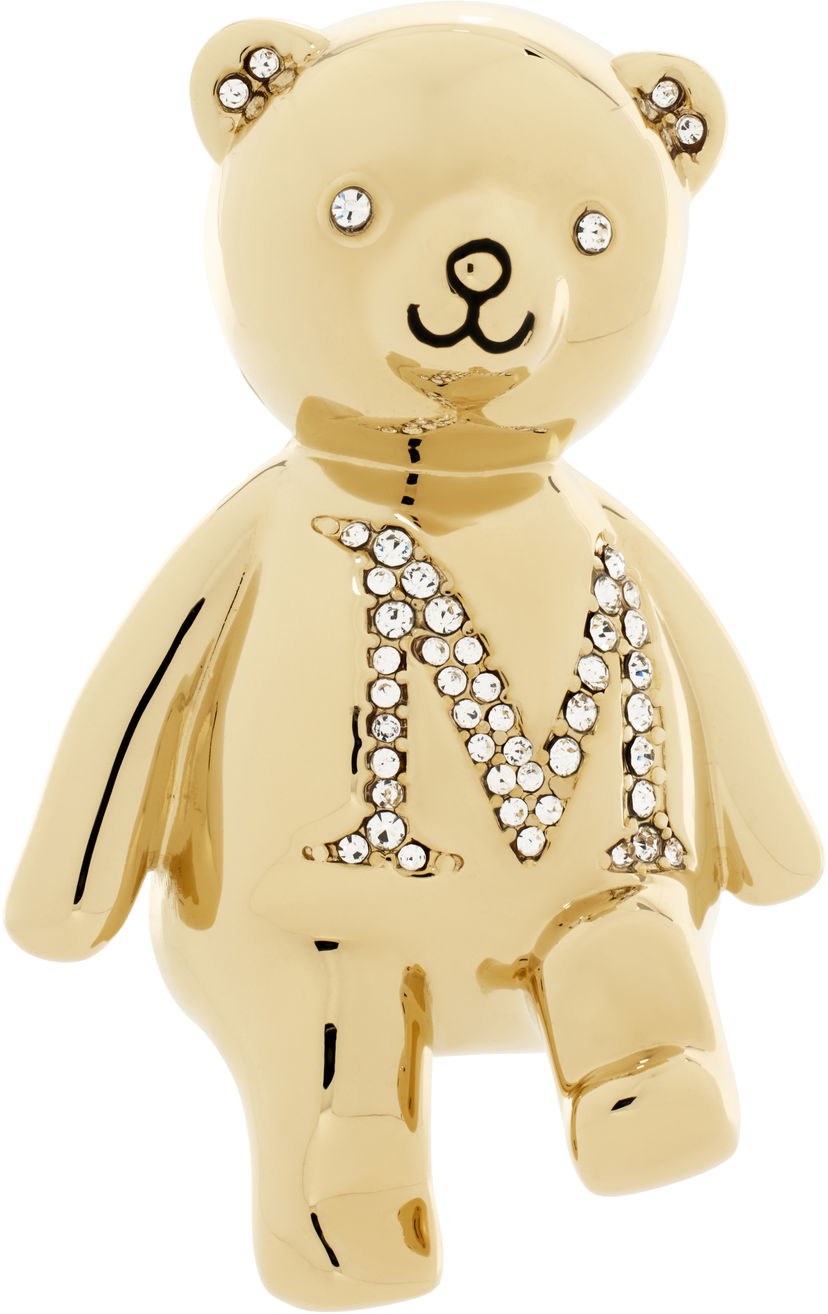 Значка Max Mara Max Mara Crystal Embellished Bear Brooch Металик | 2424756102600 MM02593