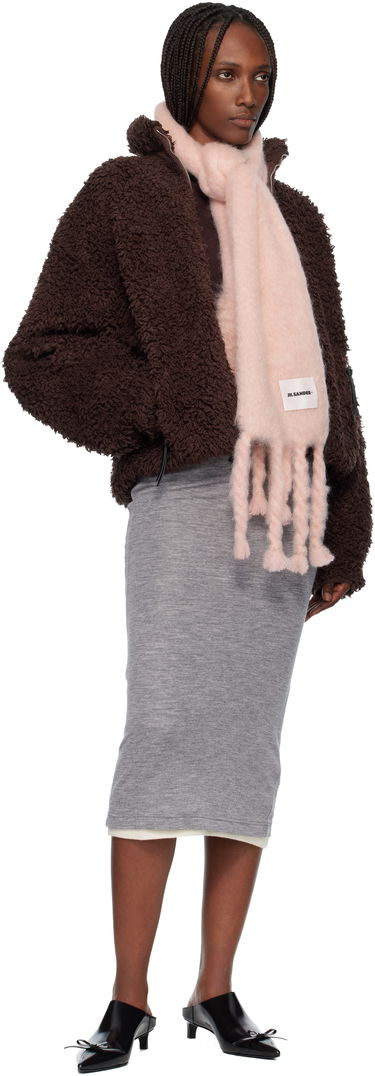 Шал Jil Sander Jil Sander Slim Wool Blend Scarf Кафяво | J40TE0132_J40041, 2