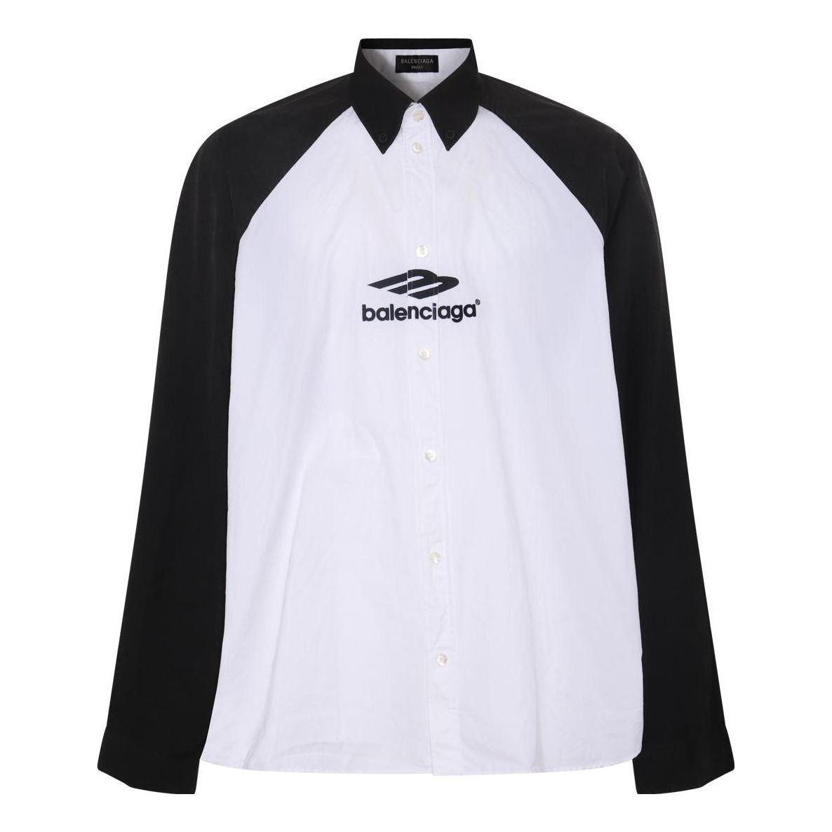 Риза Balenciaga Raglan Logo Print Shirt Бяло | 738841TNM601000, 0