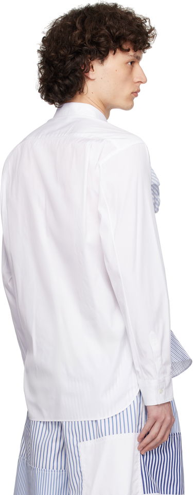 Риза Comme des Garçons Comme des Garçons Poplin & Stripe 3D Roses Shirt Синьо | FO-B042-S25, 2