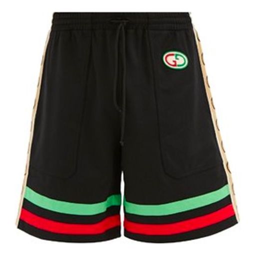 Къси панталони Gucci Stripe Athletic Shorts Черно | 625344-XJCNQ-1082