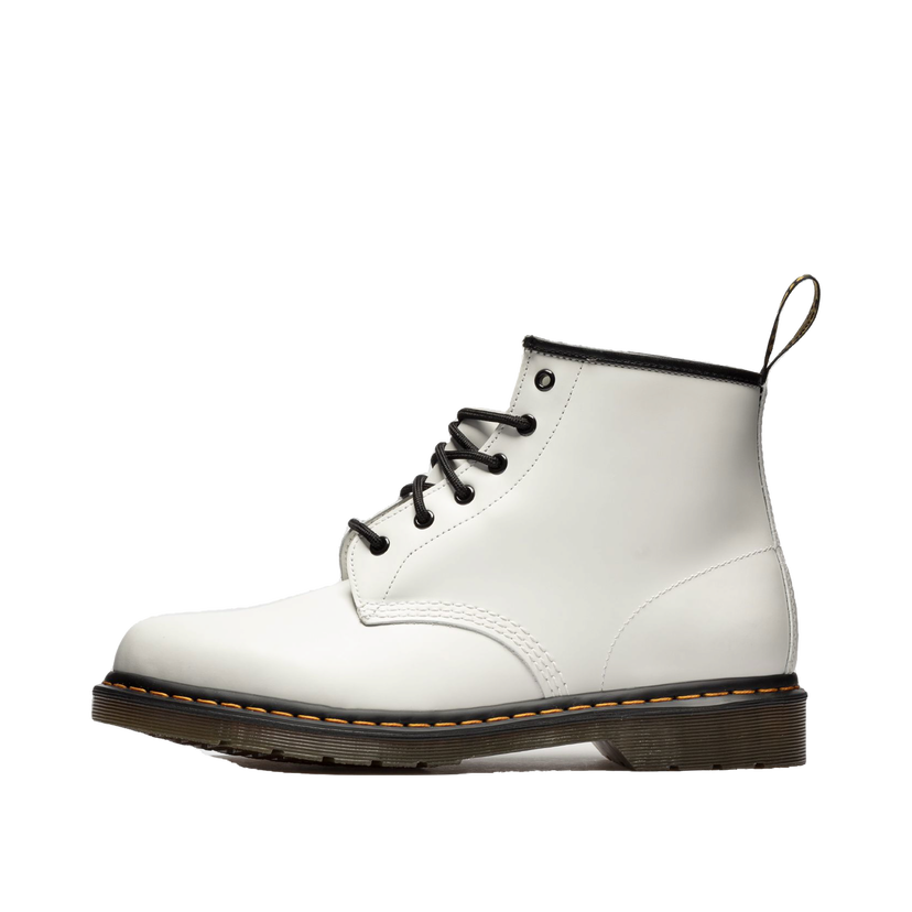 Кецове и обувки Dr. Martens 101 Smooth Leather Lace Up Boots Бяло | 26366100