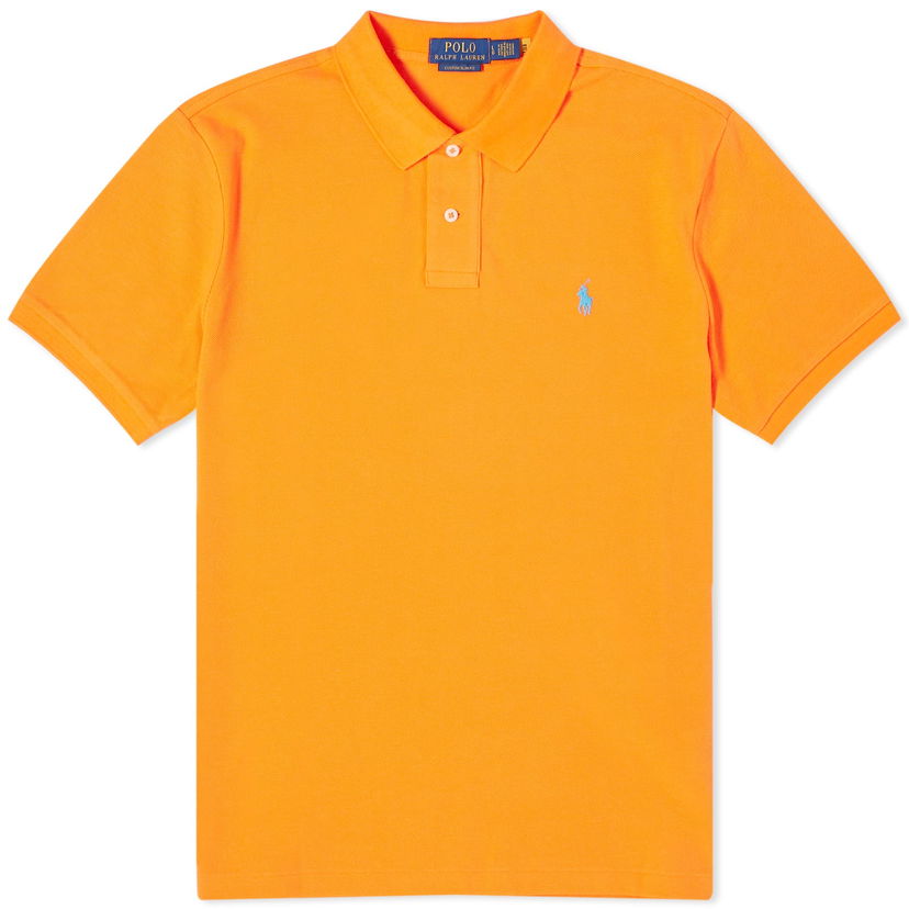 Поло тениска Polo by Ralph Lauren Polo Ralph Lauren Men's Colour Shop Custom Fit Polo Shirt Resort Orange Жълто | 710782592025