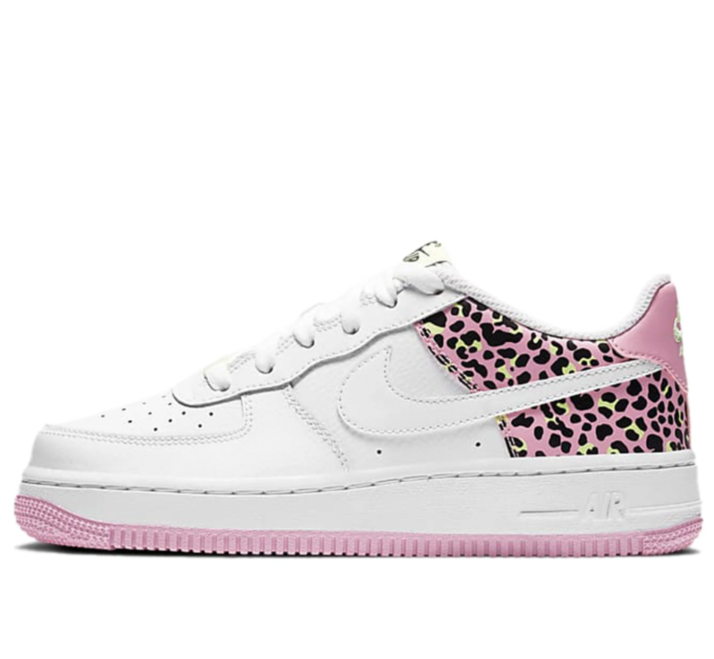 Кецове и обувки Nike Air Force 1 '07 "Pink Leopard" GS Бяло | DA4673-100, 0