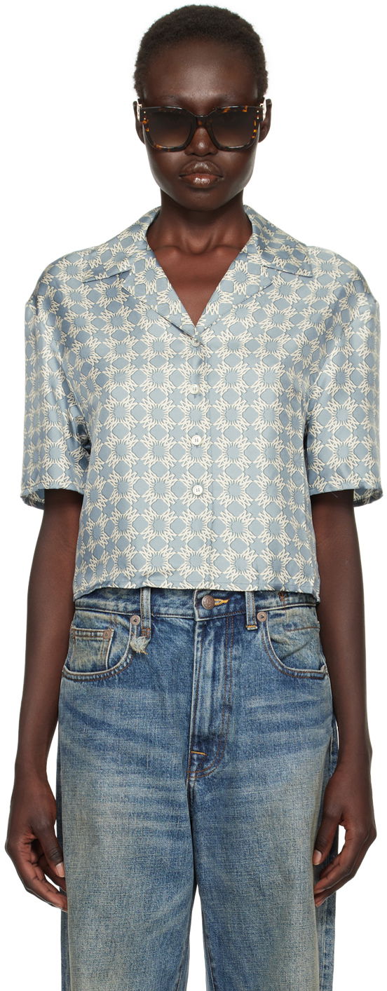 Риза AMIRI Quad Patterned Shirt Синьо | AWSTCA1018, 0
